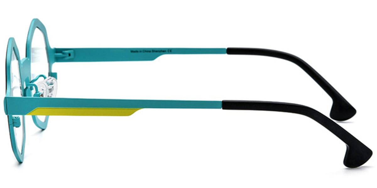 Titanium Geometric Reading Glasses light_blue