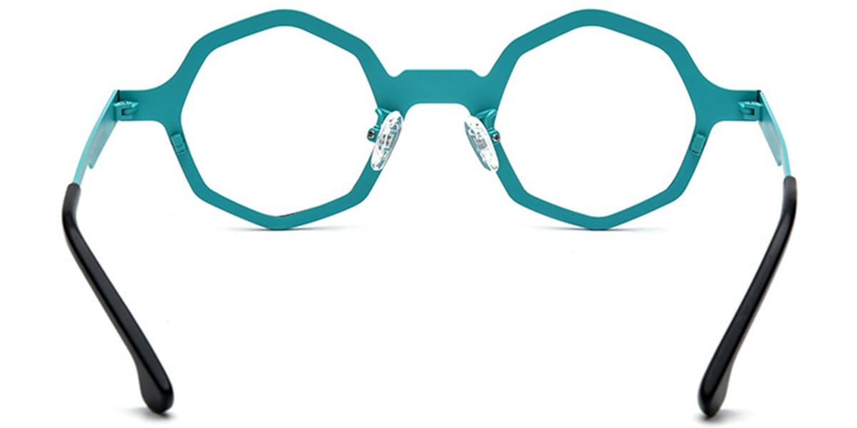 Titanium Geometric Reading Glasses light_blue