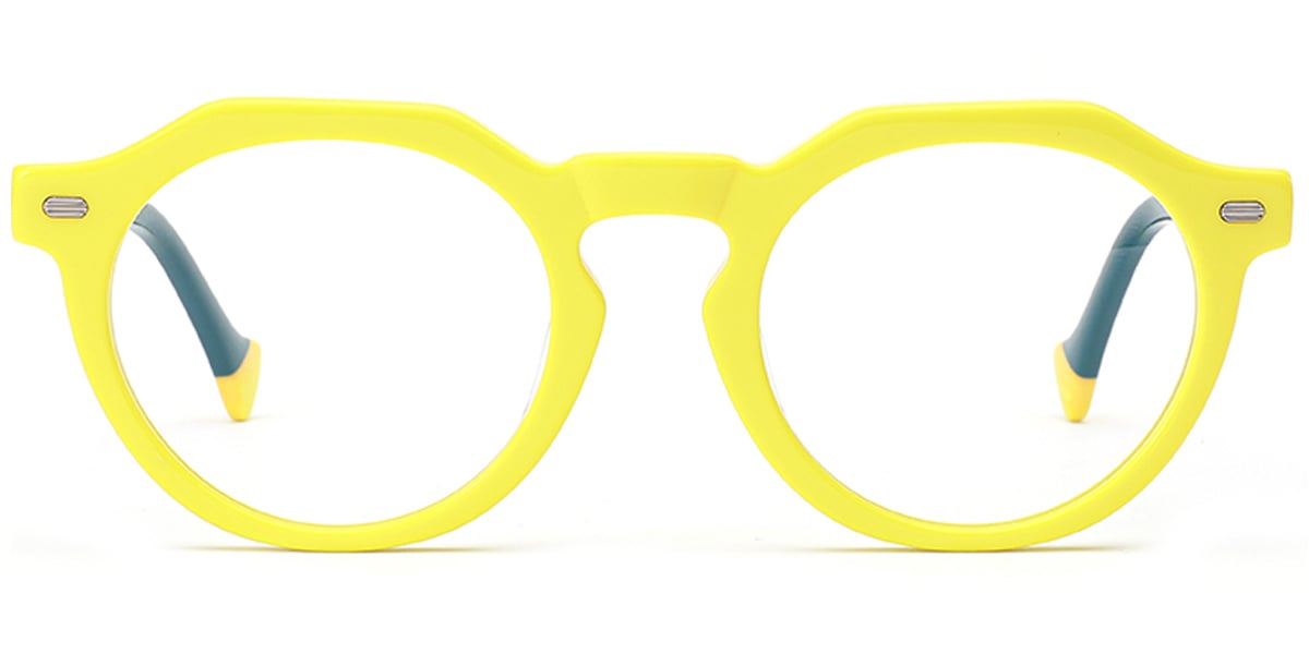 Acetate Oval Reading Glasses yellow