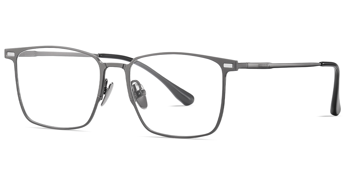 Square Reading Glasses gun_metal