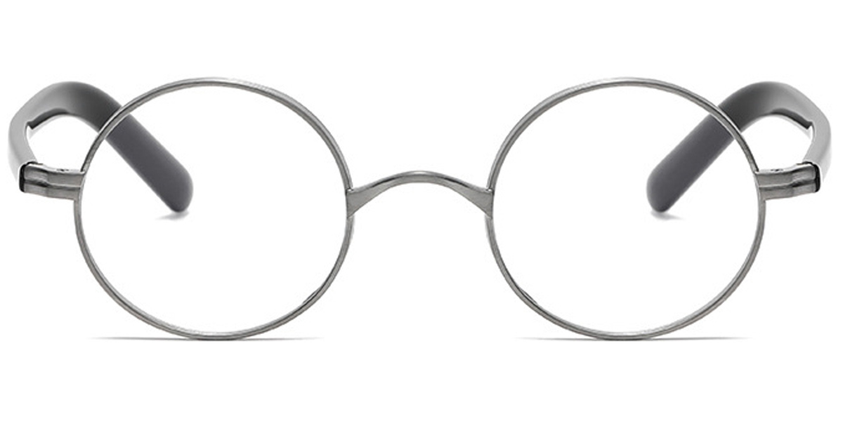 Acetate & Titanium Round Reading Glasses silver