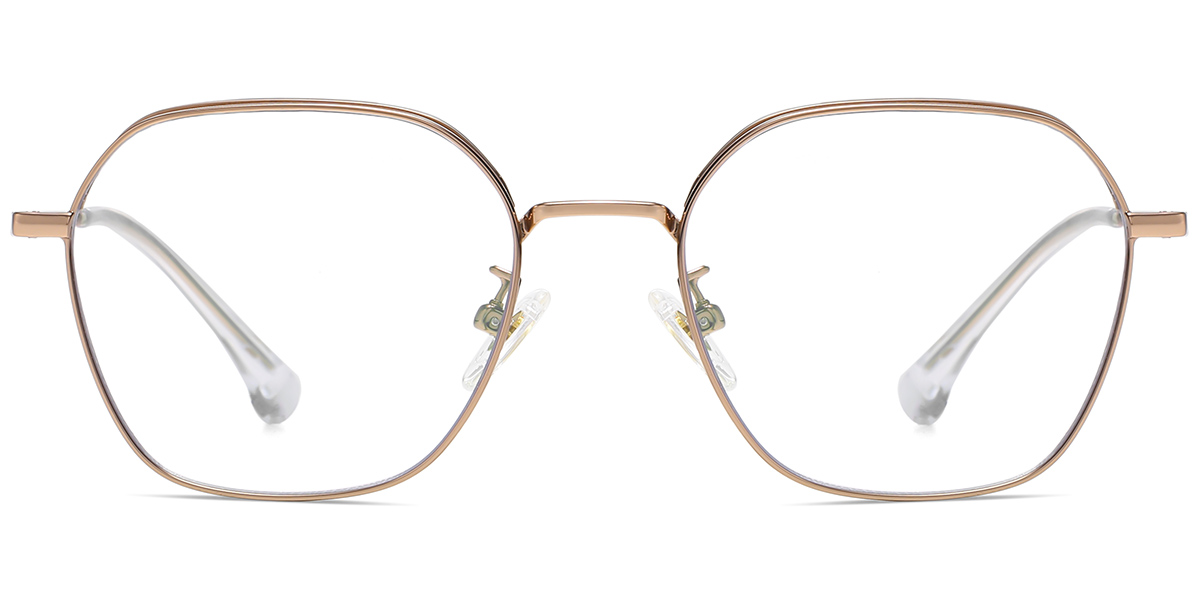 Titanium Square Reading Glasses rose_gold