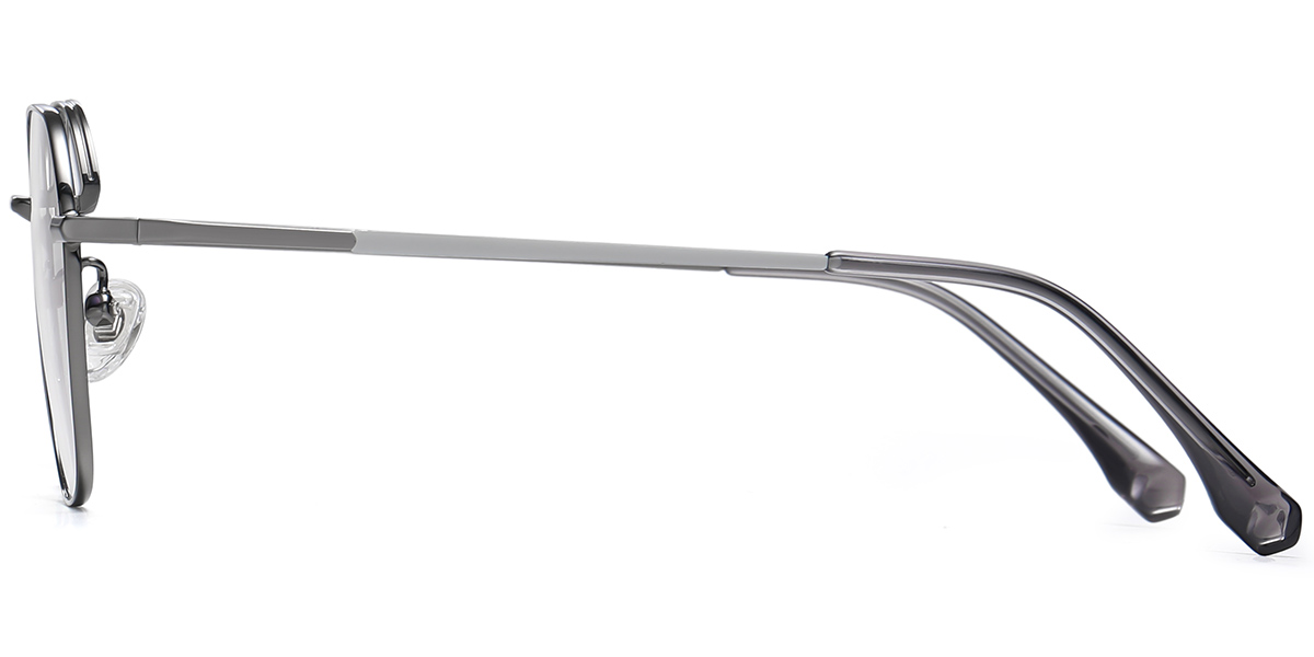 Titanium Square Reading Glasses gun_metal