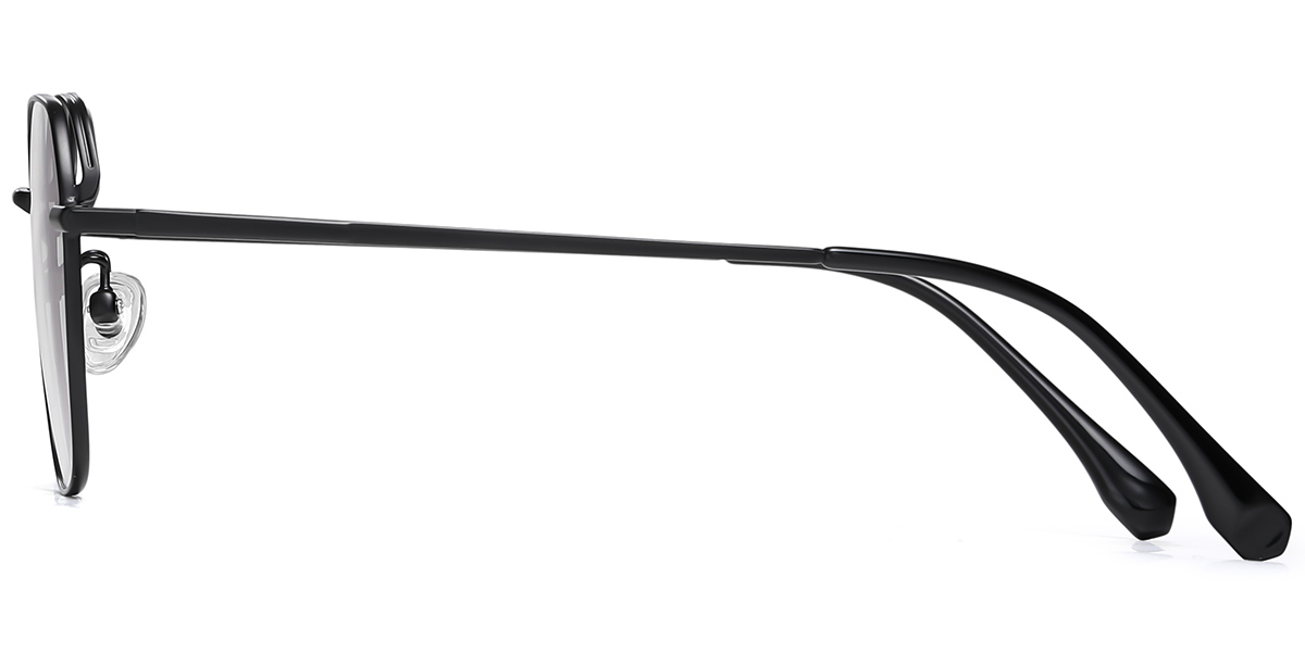 Titanium Square Reading Glasses black