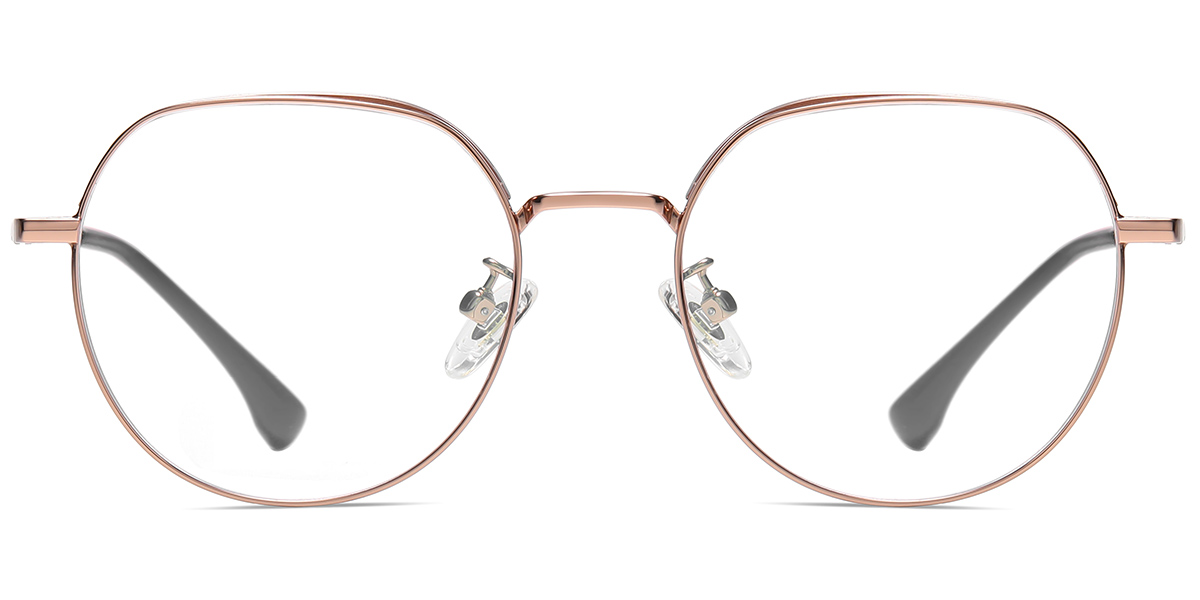 Geometric Reading Glasses rose_gold