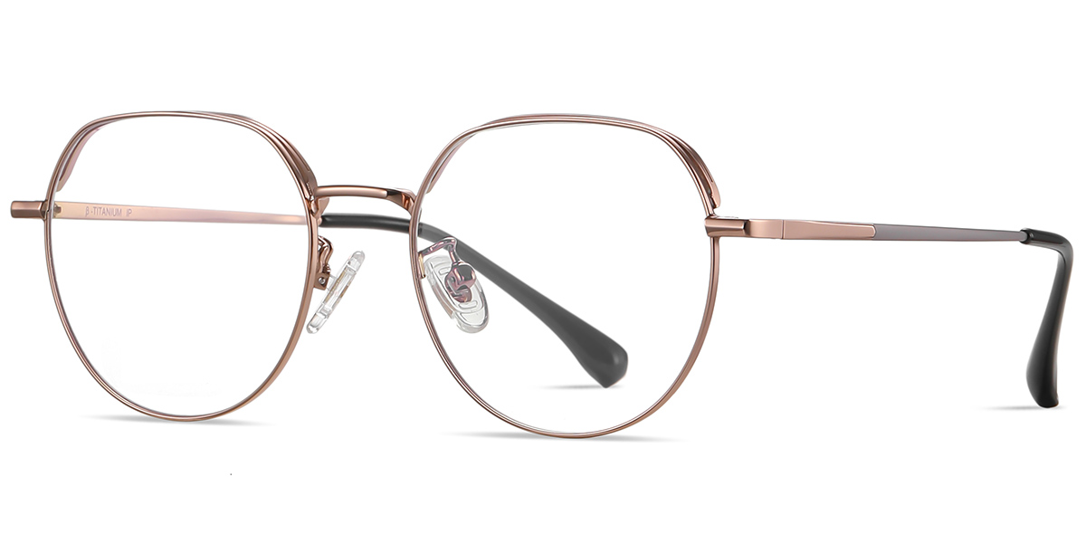 Geometric Reading Glasses rose_gold