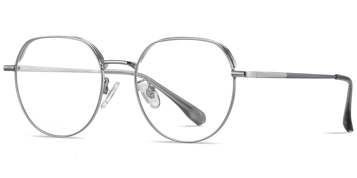 Geometric Reading Glasses silver