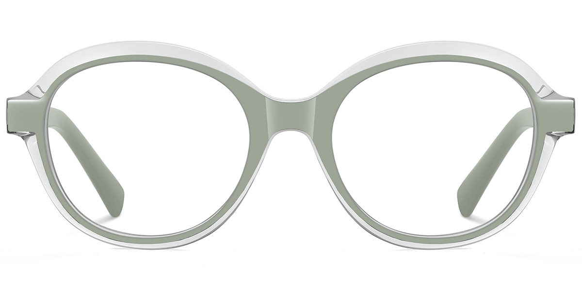 Oval Reading Glasses translucent-grey