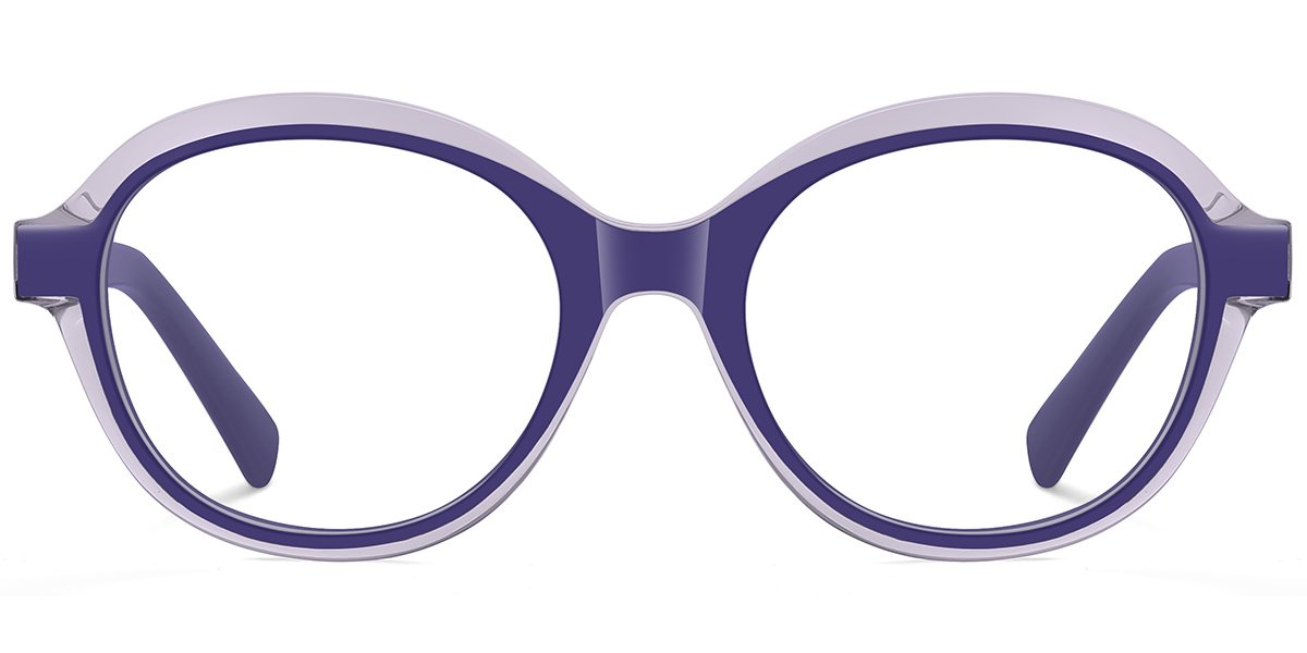 Oval Reading Glasses translucent-blue