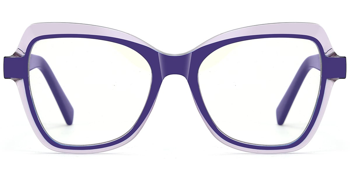 Square Reading Glasses translucent-blue