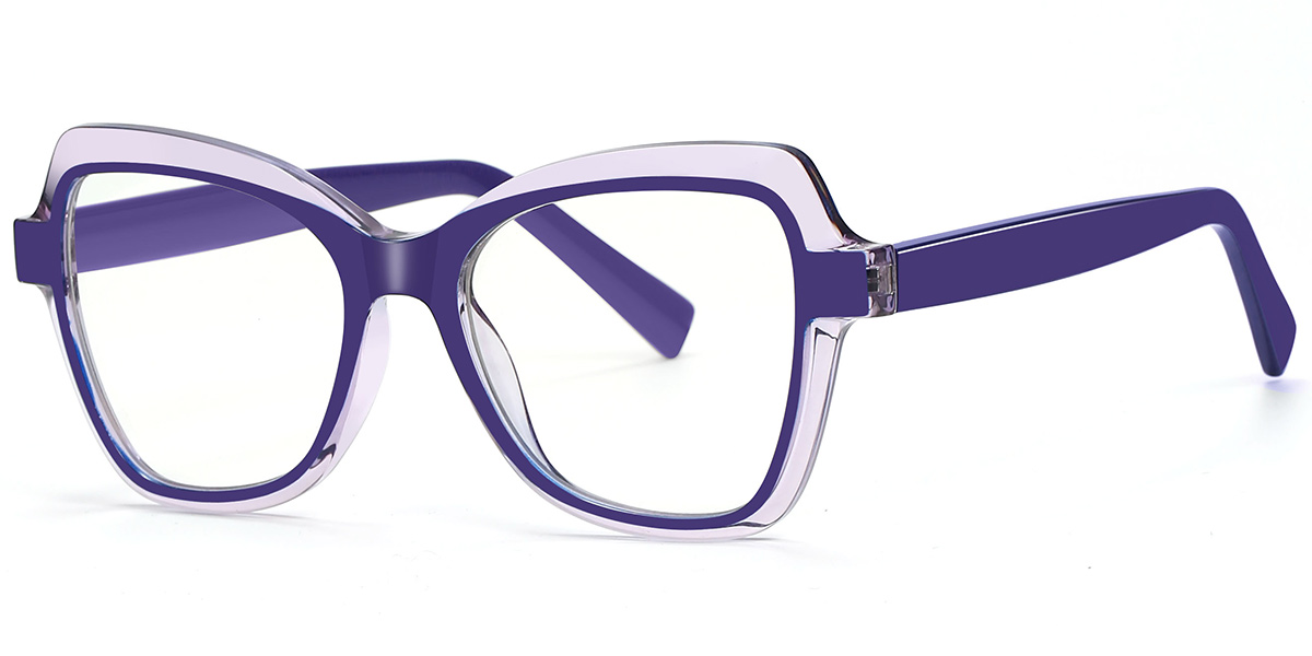 Square Reading Glasses translucent-blue