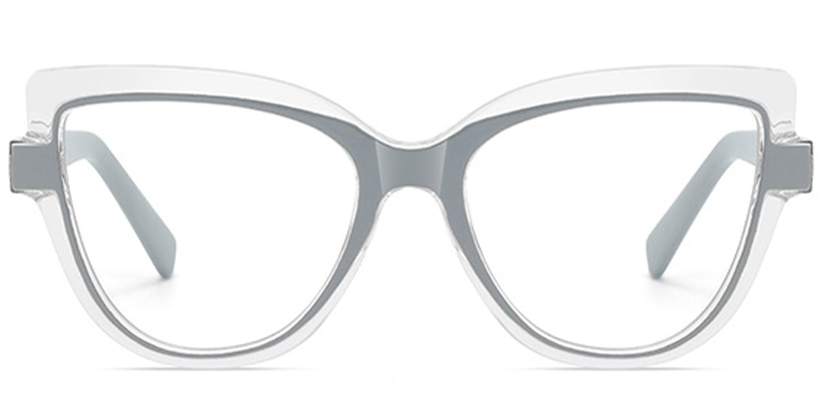 Cat Eye Reading Glasses translucent-grey