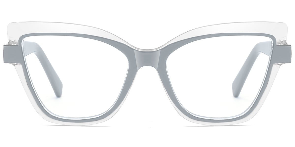 Square Reading Glasses translucent-grey