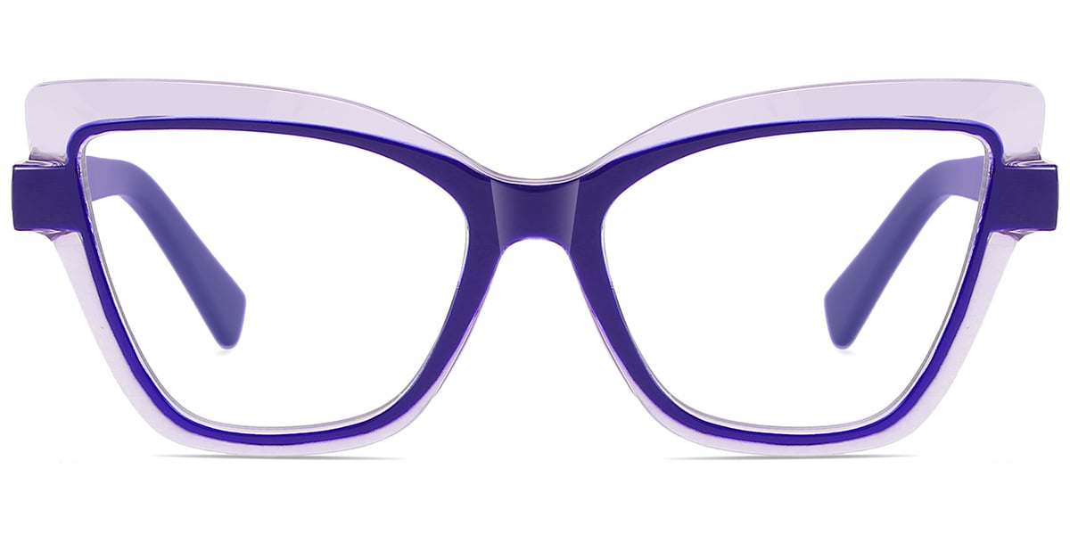 Square Reading Glasses translucent-blue