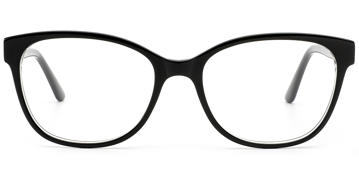 Acetate Rectangle Reading Glasses black