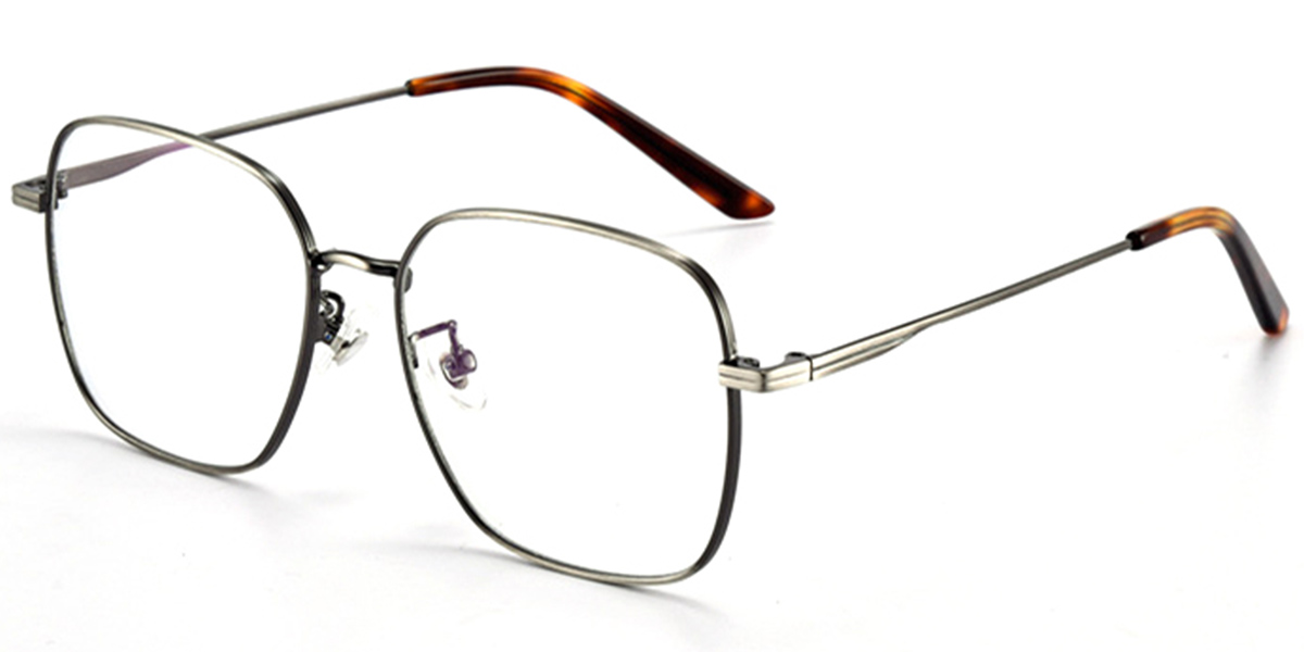 Square Reading Glasses gun_metal