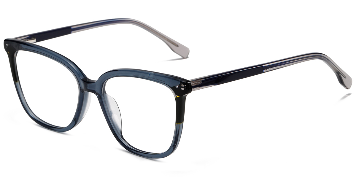 Acetate Cat Eye Reading Glasses pattern-blue