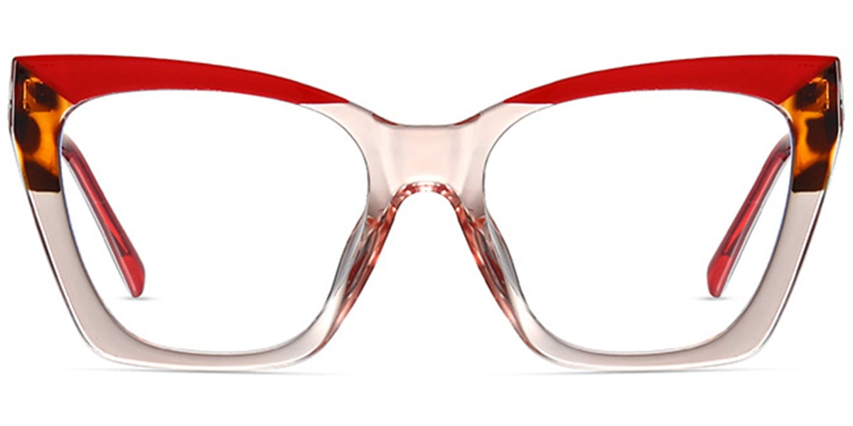 Square Reading Glasses pattern-red