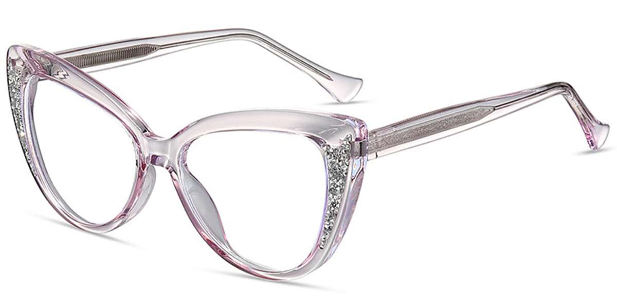 Cat Eye Reading Glasses translucent-purple