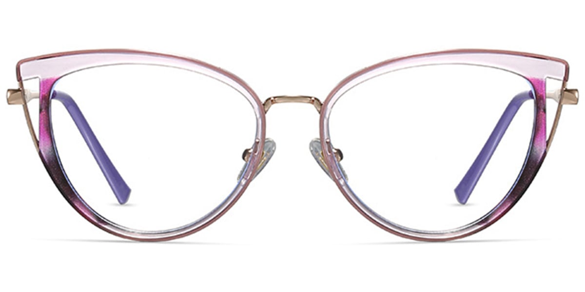 Cat Eye Reading Glasses translucent-purple