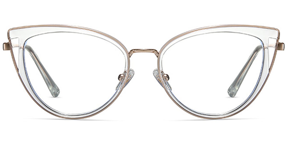 Cat Eye Reading Glasses translucent-white