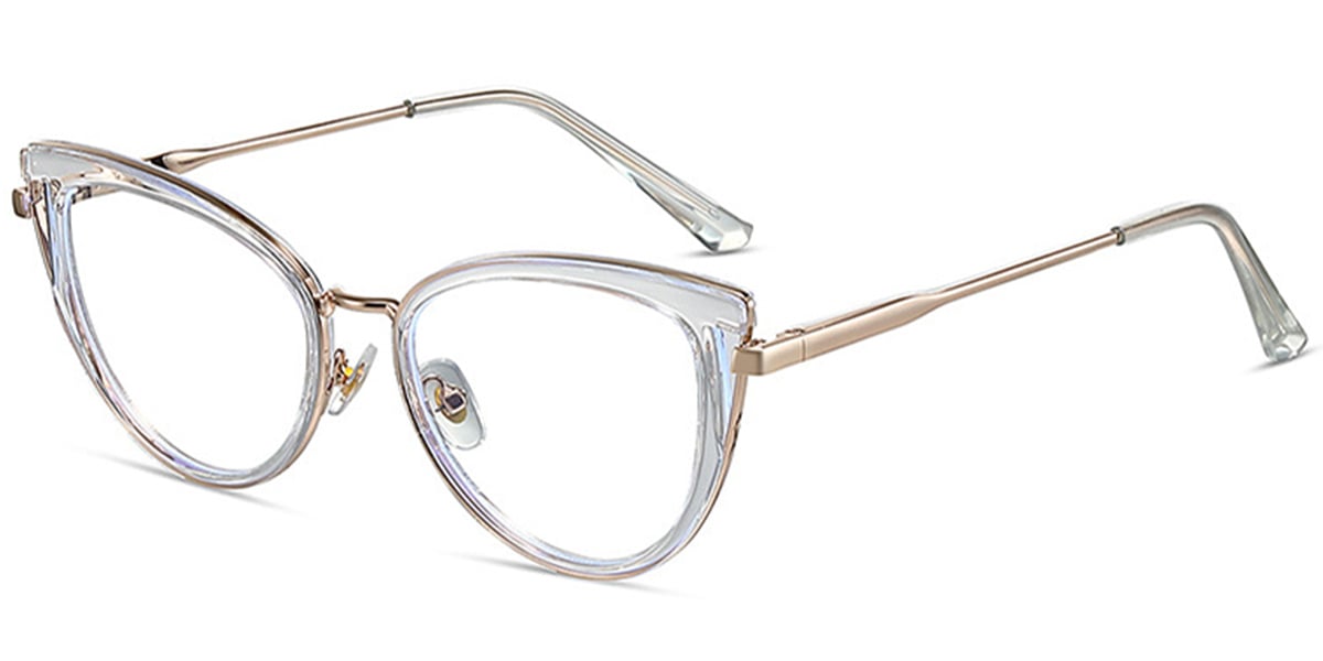 Cat Eye Reading Glasses translucent-white