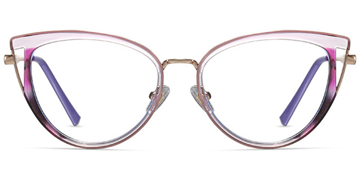 Cat Eye Reading Glasses translucent-purple