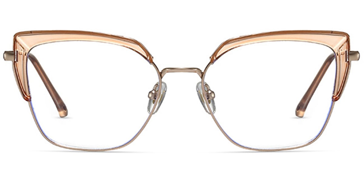 Square Reading Glasses translucent-brown