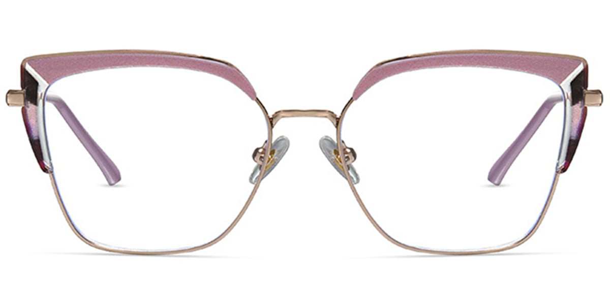 Square Reading Glasses pattern-purple