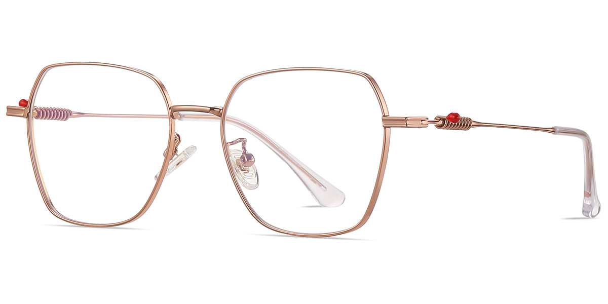 Titanium Square Reading Glasses rose_gold