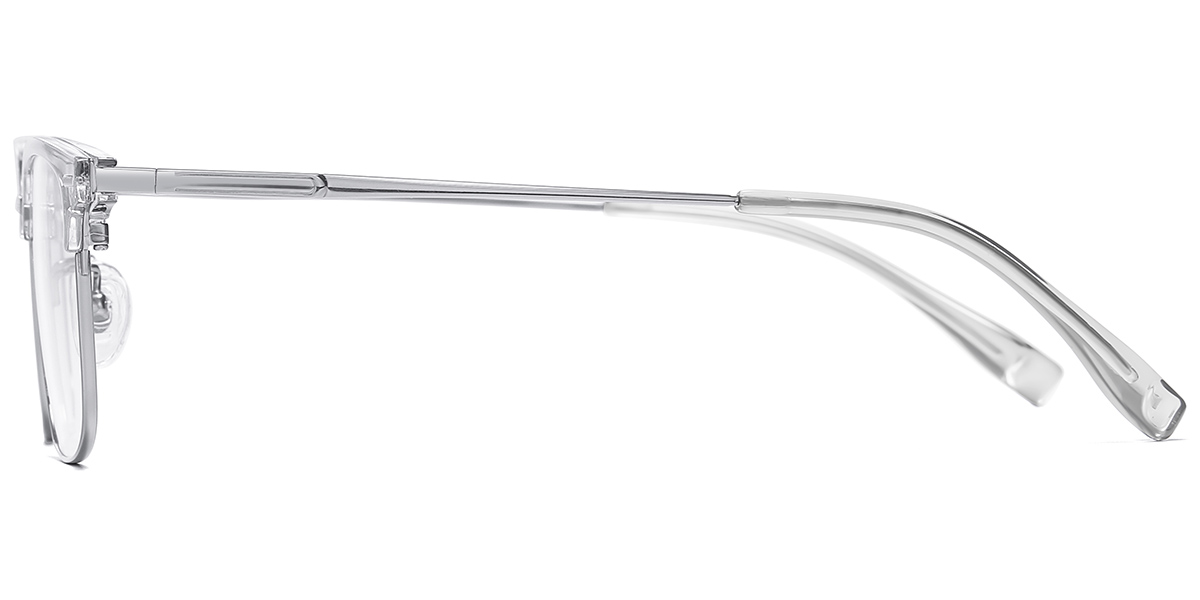 Titanium Browline Reading Glasses translucent-white