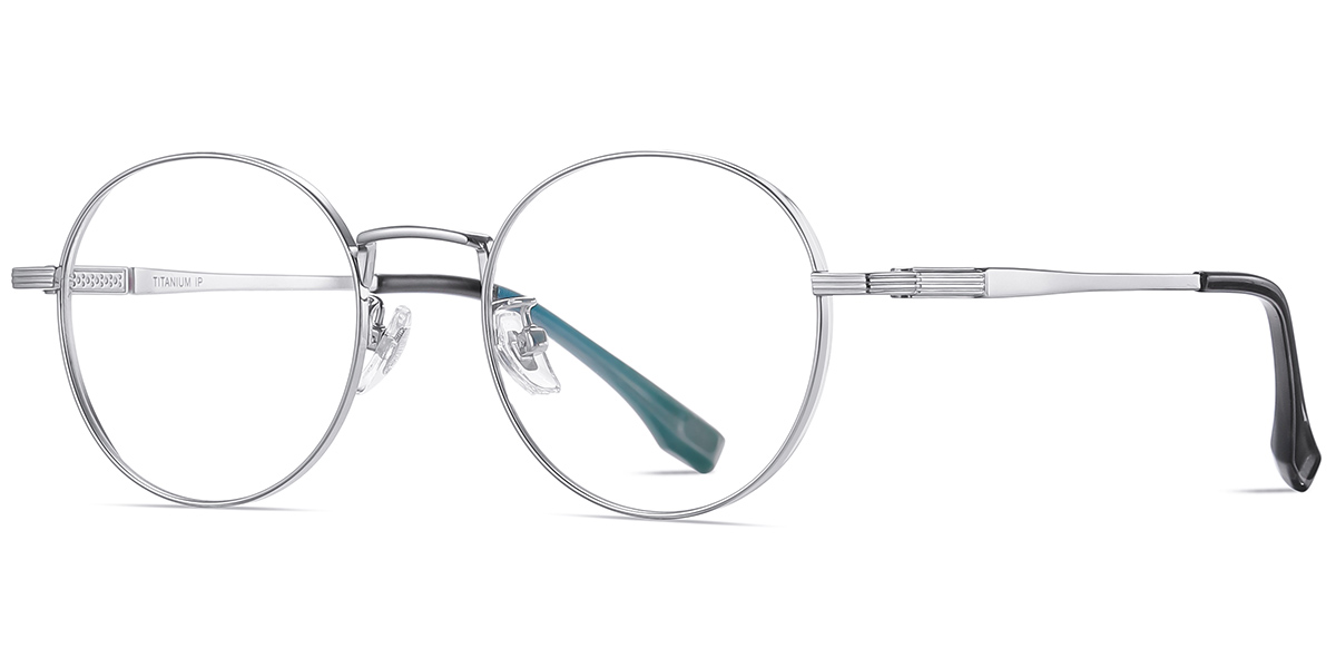 Titanium Oval Reading Glasses silver