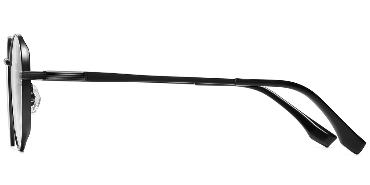 Titanium Oval Reading Glasses black