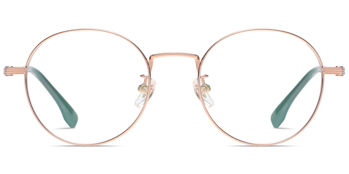 Titanium Oval Reading Glasses rose_gold