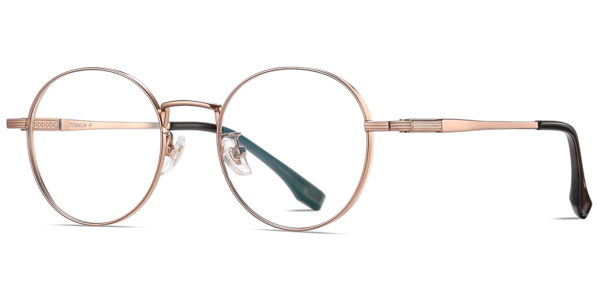 Titanium Oval Reading Glasses rose_gold