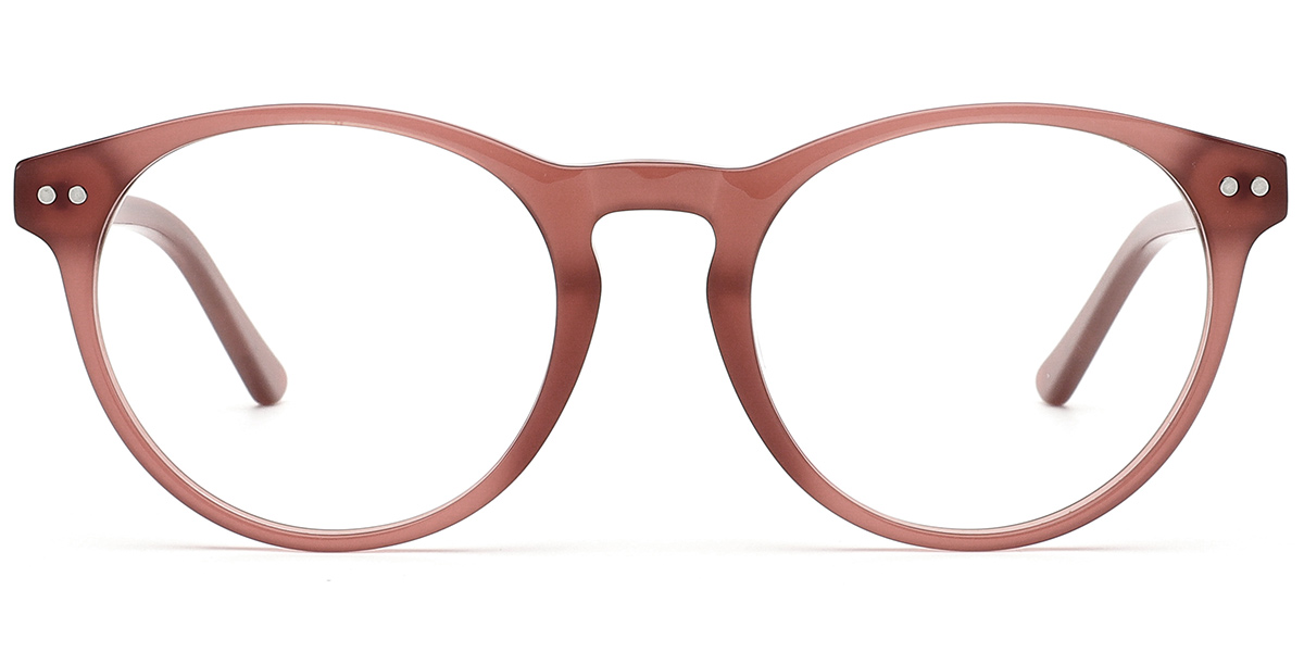 Acetate Round Reading Glasses red