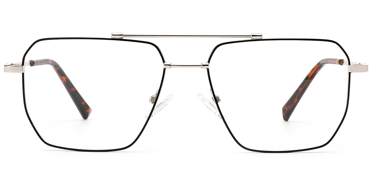 Aviator Reading Glasses black-silver