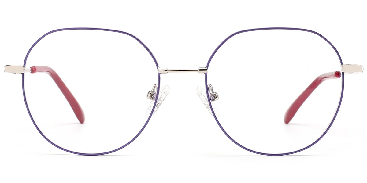 Round Reading Glasses silver-purple