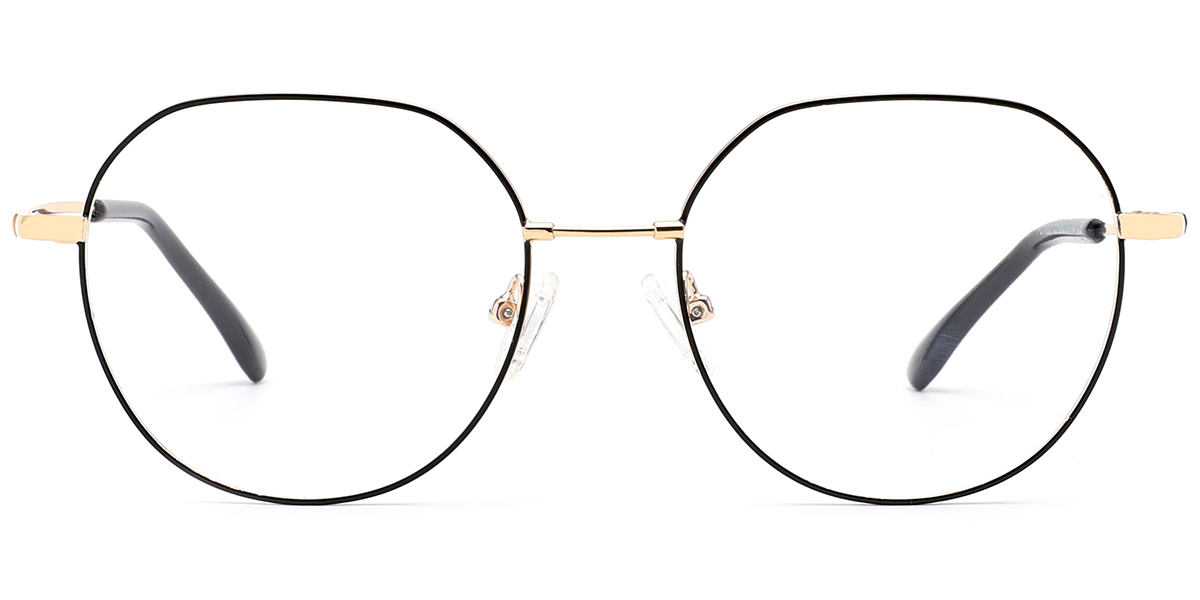 Round Reading Glasses rose_gold-black