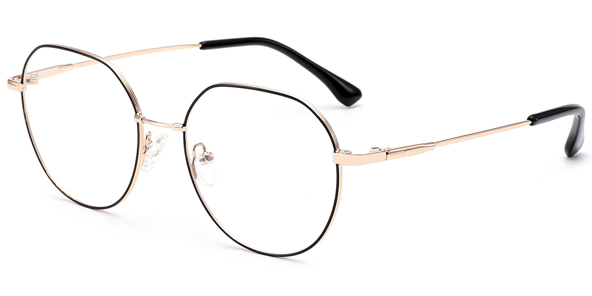 Round Reading Glasses rose_gold-black