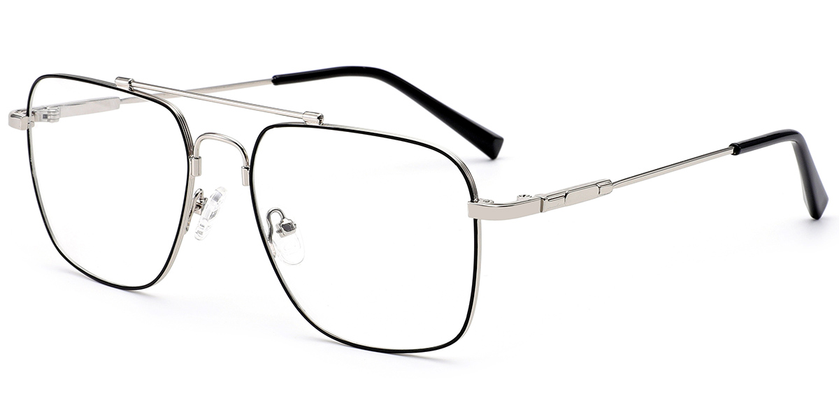 Aviator Reading Glasses black-silver