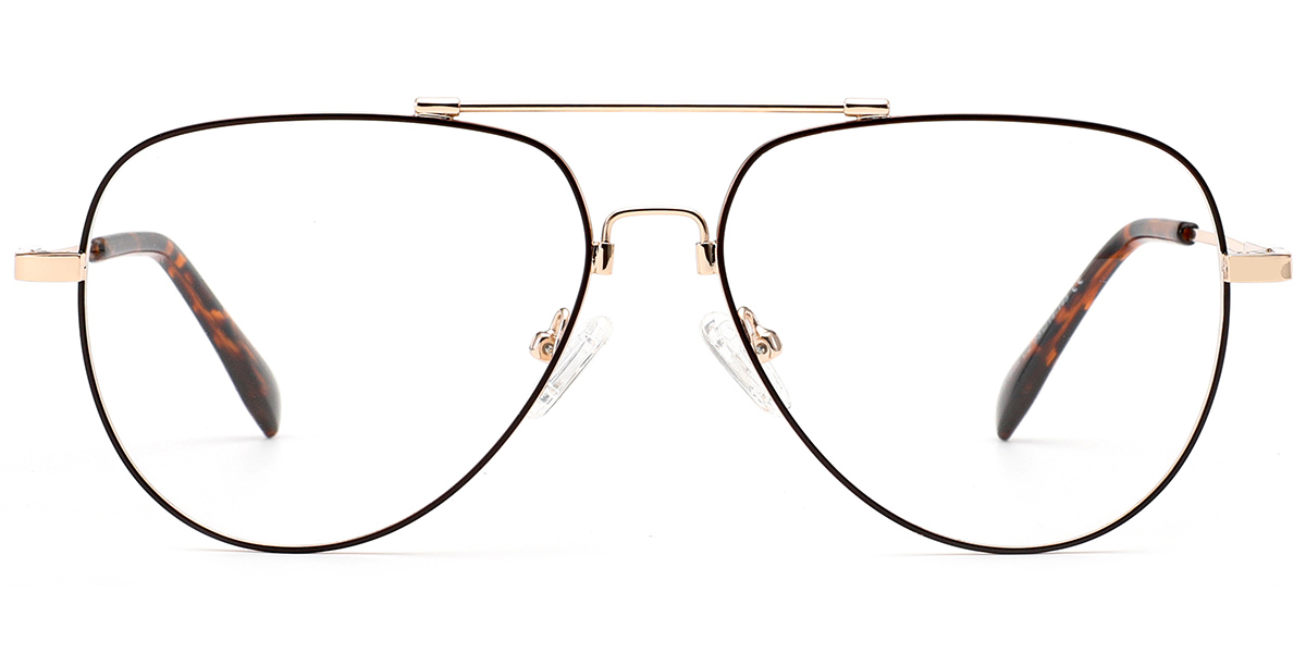 Aviator Reading Glasses rose_gold-red