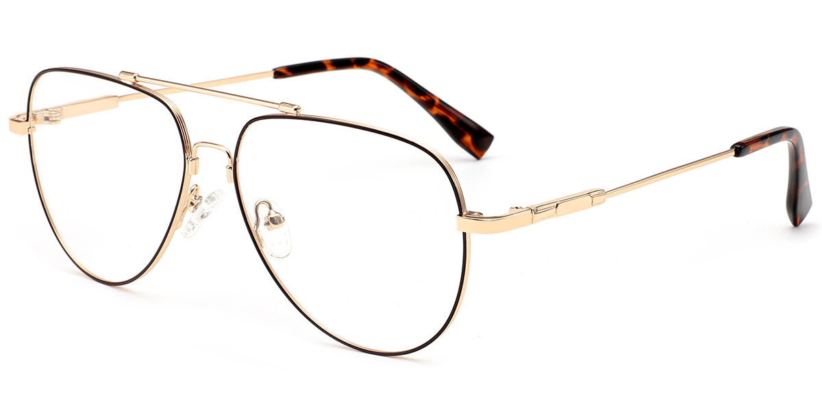 Aviator Reading Glasses rose_gold-red