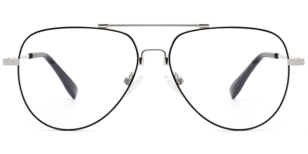 Aviator Reading Glasses black-silver