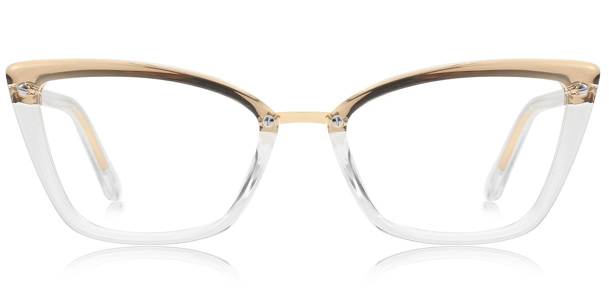 Cat Eye Reading Glasses translucent-white