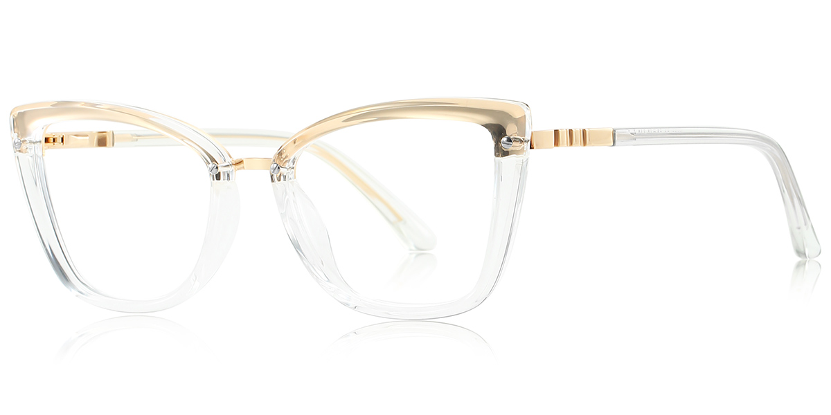 Cat Eye Reading Glasses translucent-white