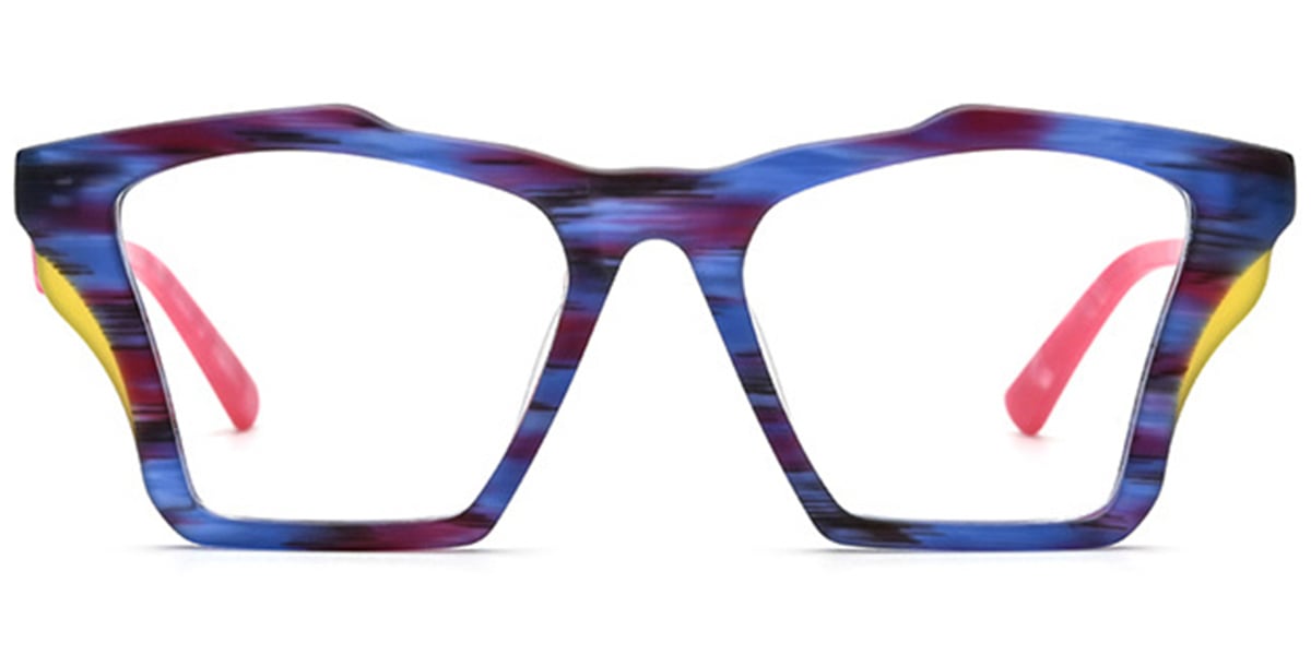 Acetate Geometric Reading Glasses pattern-rose