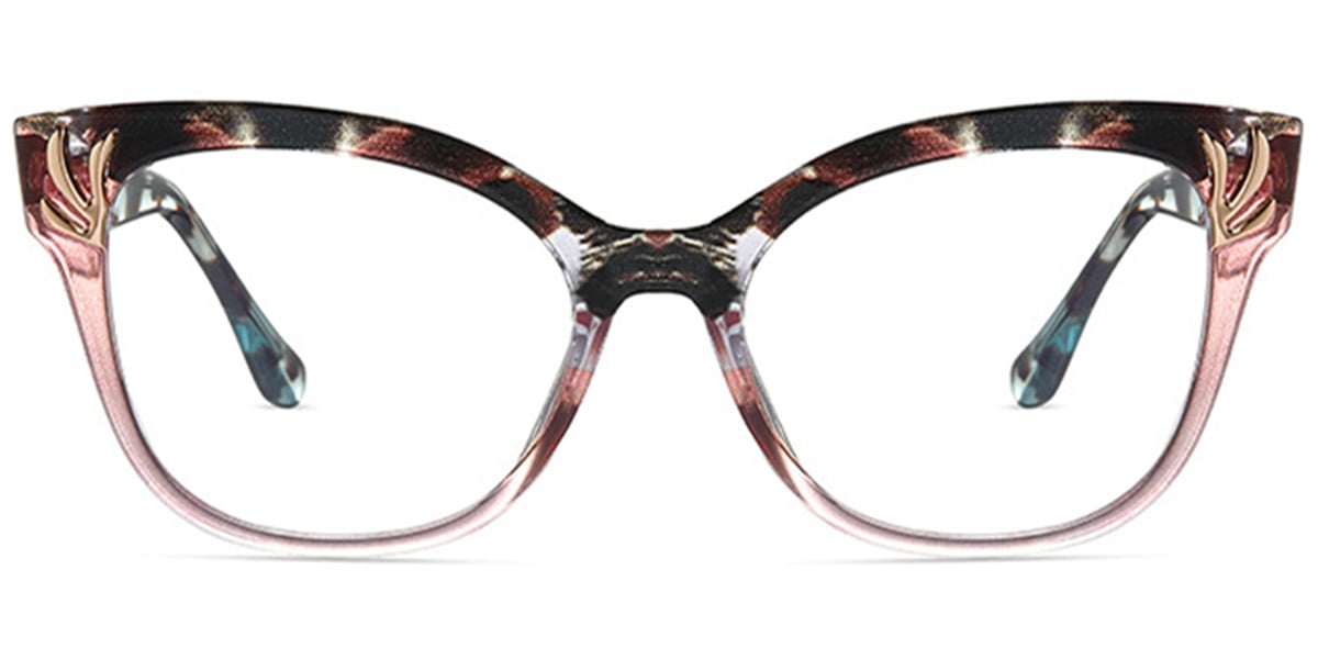 Cat Eye Reading Glasses pattern-pink