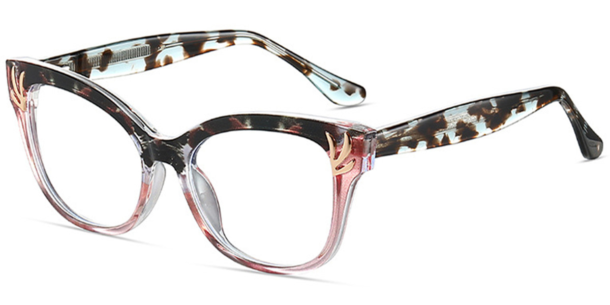 Cat Eye Reading Glasses pattern-pink