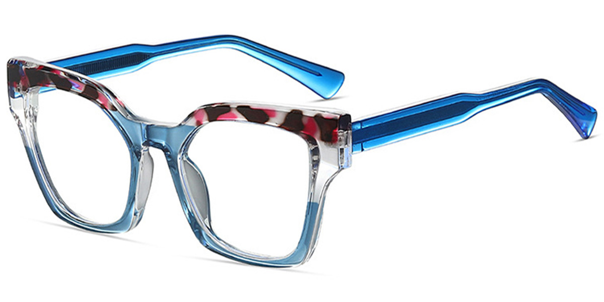 Square Reading Glasses pattern-blue